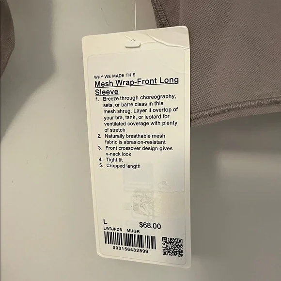 Lululemon Athletica Sheer Gray Crop Top - Picture 2 of 4